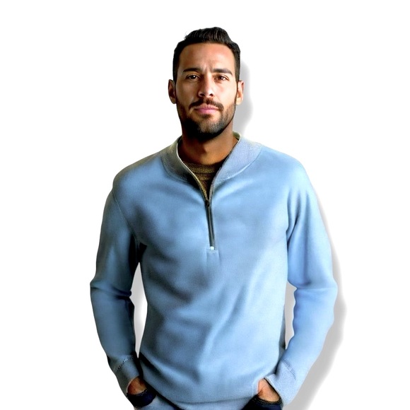 Barbour Other - Barbour NWT Light Blue XXL Quarter Zip Sweater